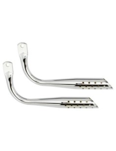 Muffler Oblique W/Holes Chrome.